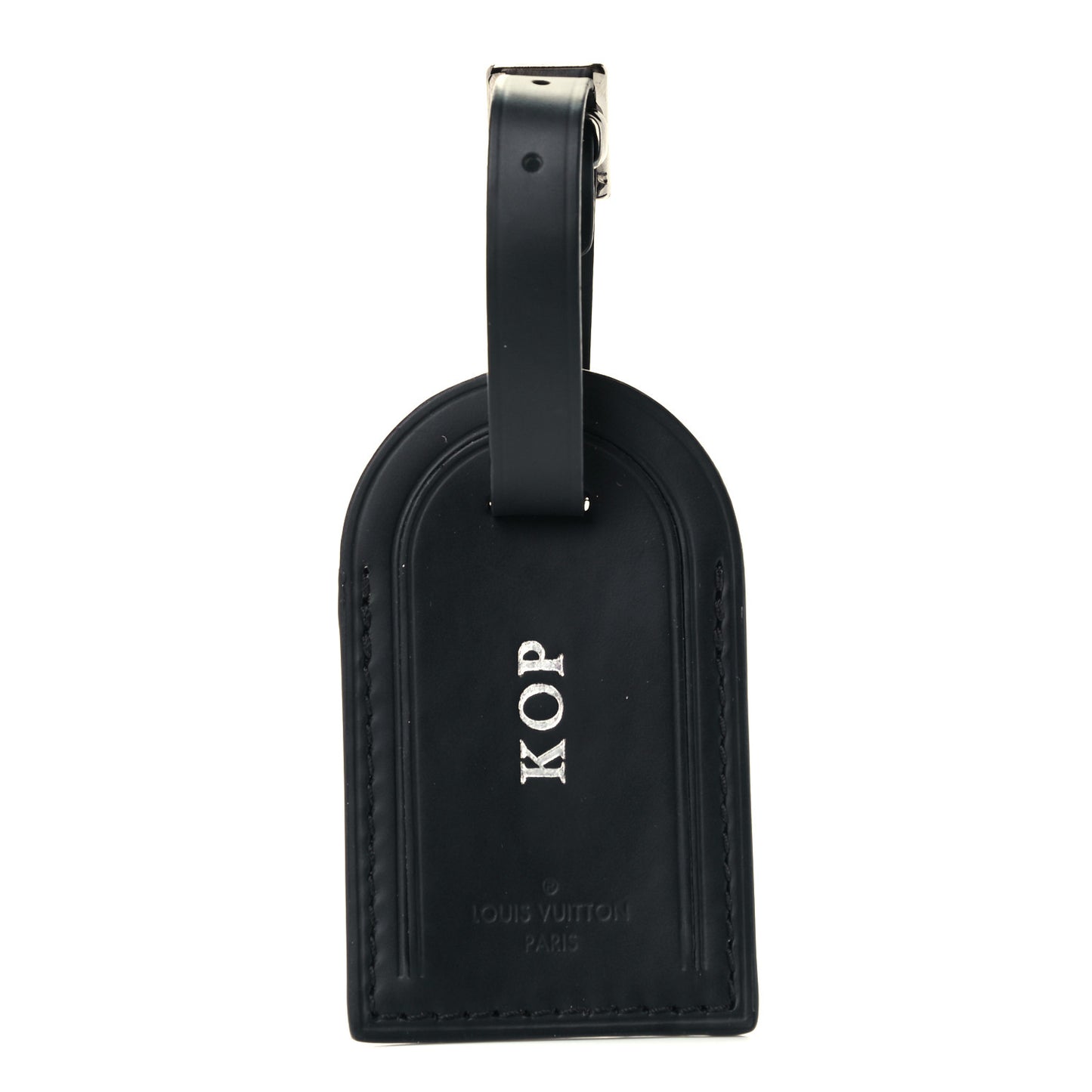 Calfskin Luggage Tag Black