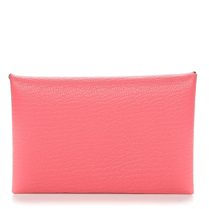 Hermes Chevre Mysore Calvi Card Case Rose Azalee 1 of 7