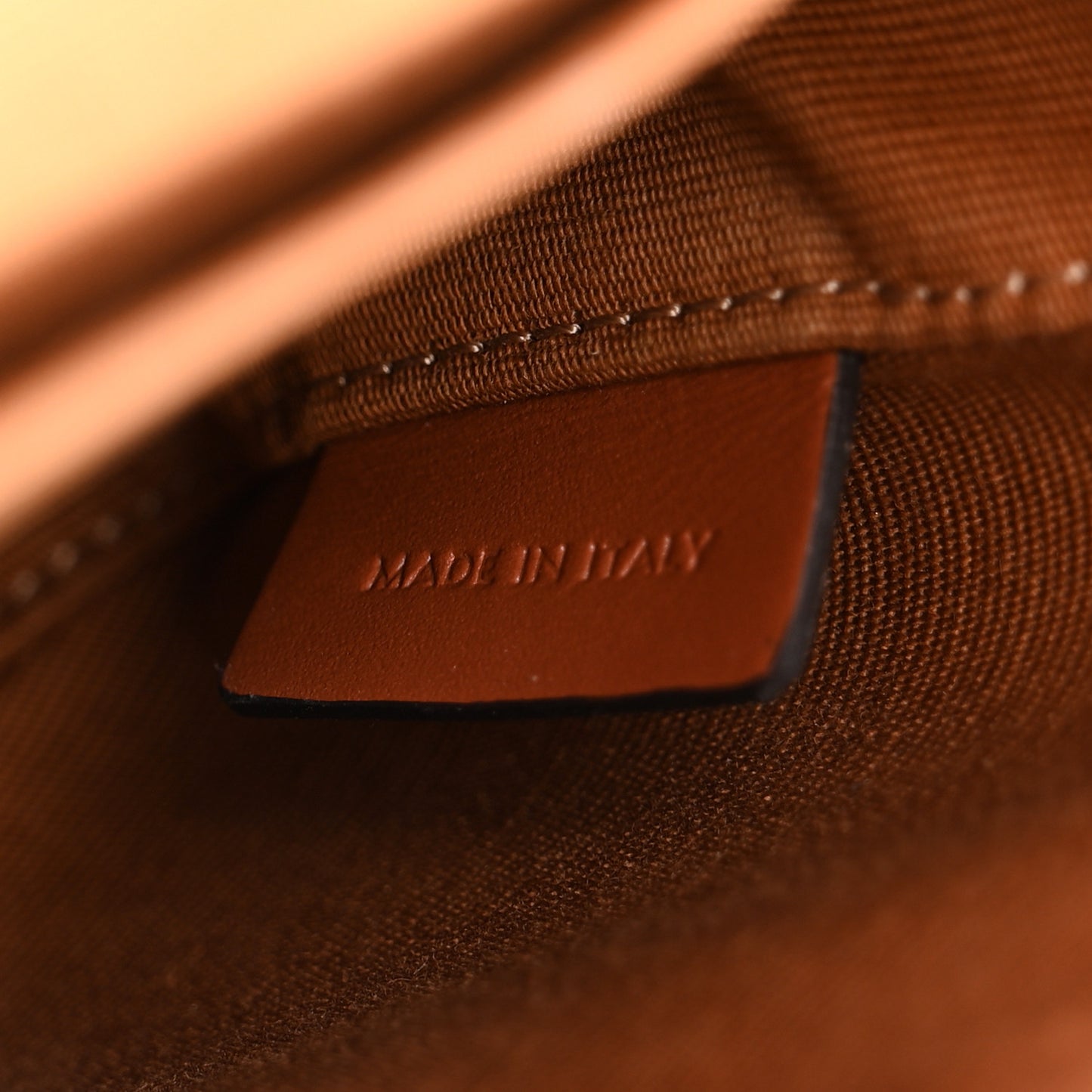 Canvas Calfskin Triomphe Mini Besace Tan
