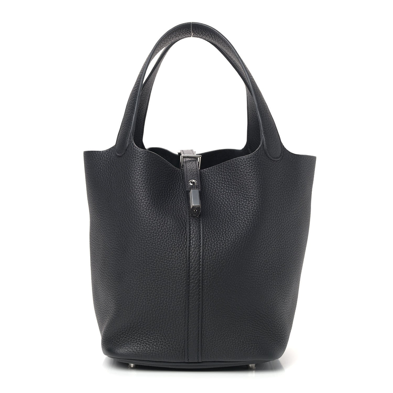 Hermes Taurillon Clemence Picotin Lock 22 MM Black 1 of 5