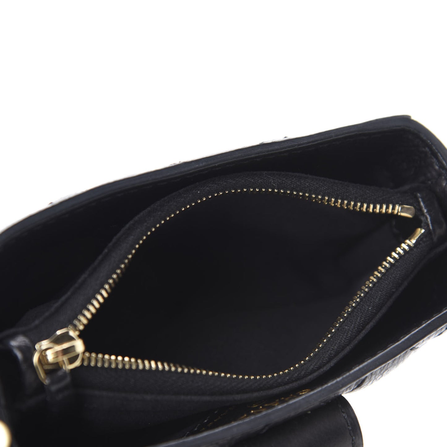Calfskin Quilted Pearl Chain Love Symbols Mini Bag Black