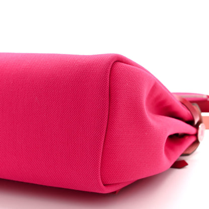 Hermes Toile Militaire Vache Hunter Laque Herbag Zip Retourne 31 PM Rose Mexico Rouge Piment 12 of 13