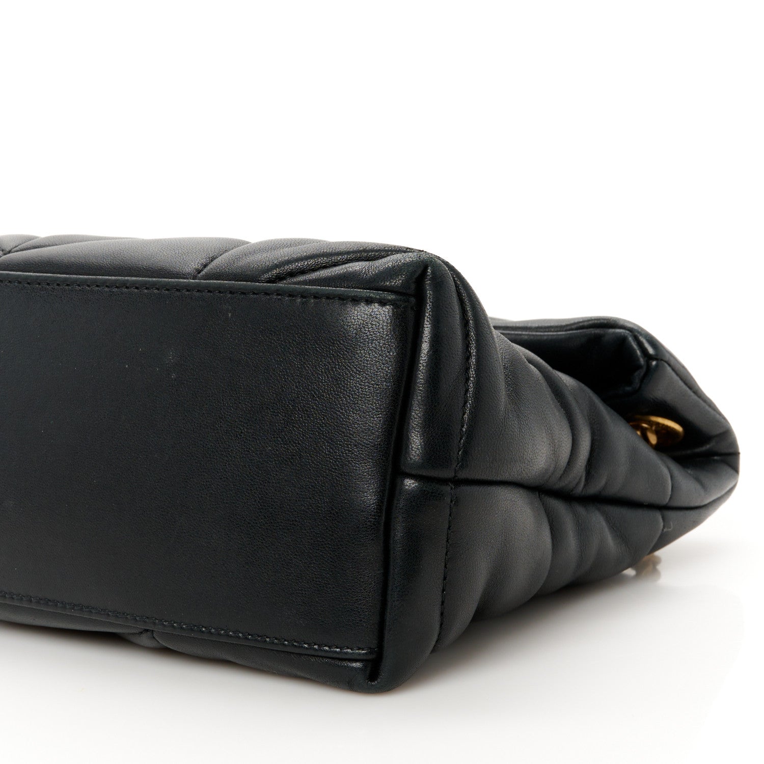 Saint Laurent Lambskin Quilted Small Loulou Puffer Monogram Chain Satchel Black 11 of 11