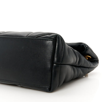 Saint Laurent Lambskin Quilted Small Loulou Puffer Monogram Chain Satchel Black 11 of 11