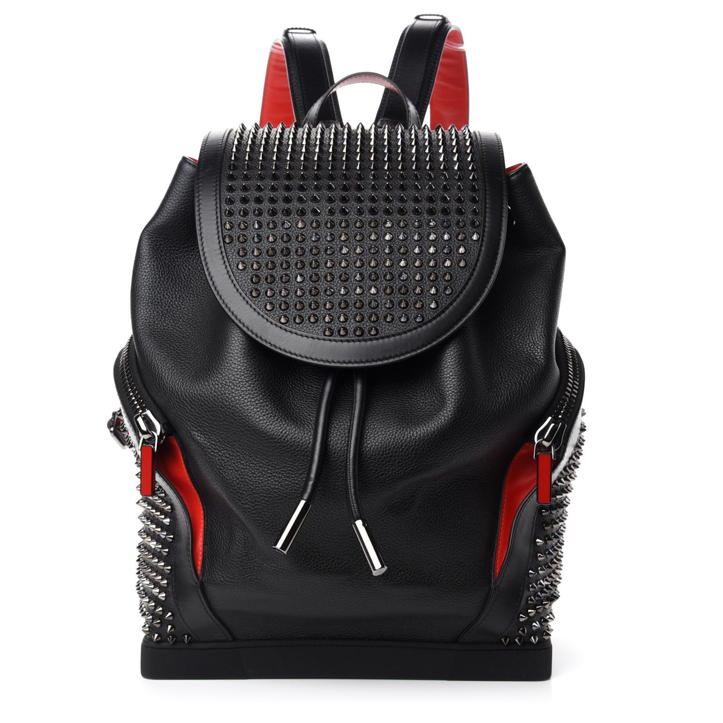 Calfskin Spiked Explorafunk Backpack Black