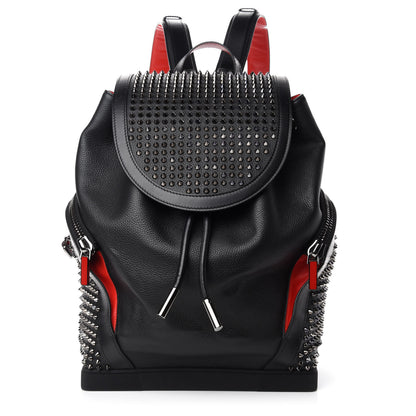 Christian Louboutin Calfskin Spiked Explorafunk Backpack Black 1 of 10