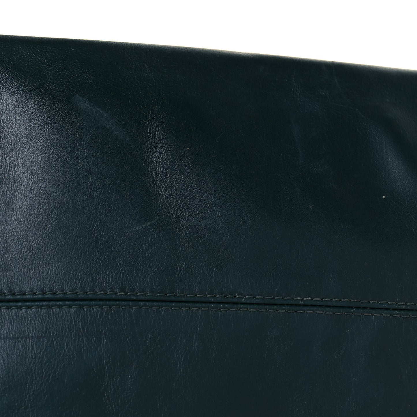 Pebbled Calfskin Large Skull Padlock Zip Around Tote Dark Green