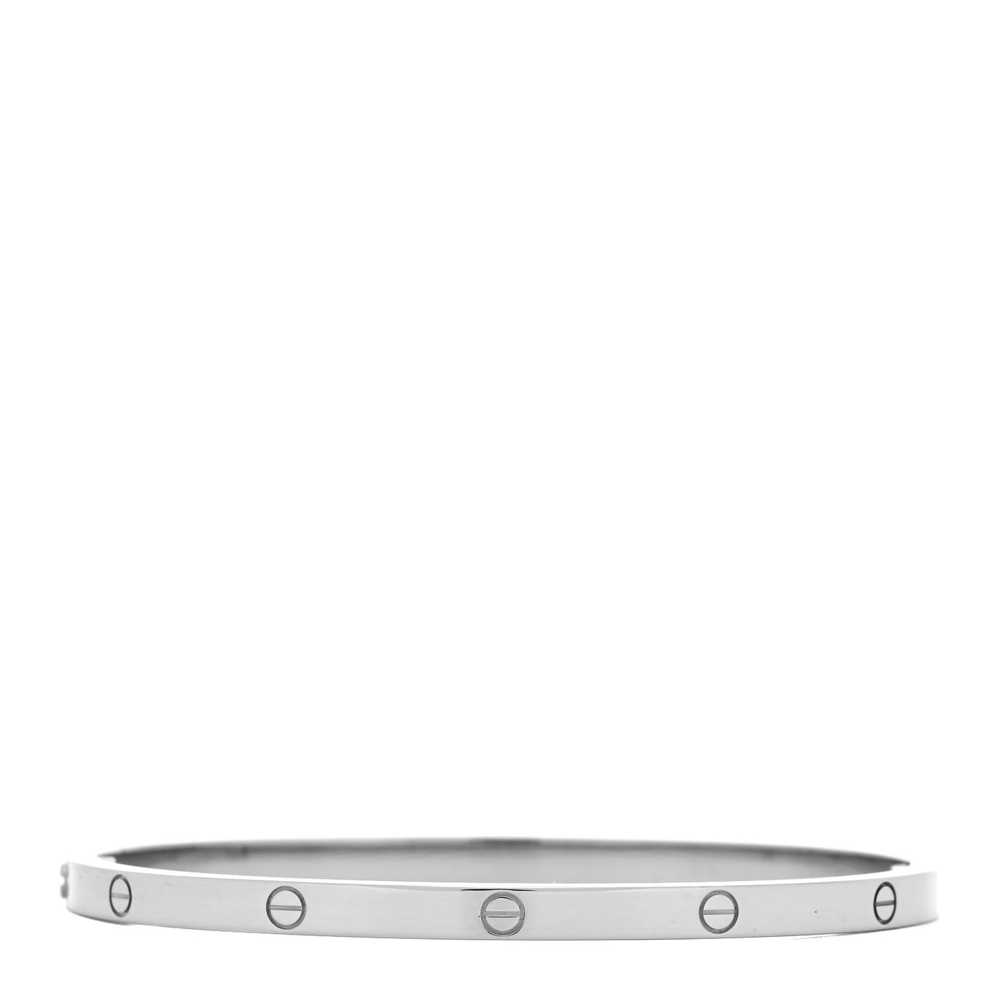 18K White Gold Small LOVE Bracelet 17
