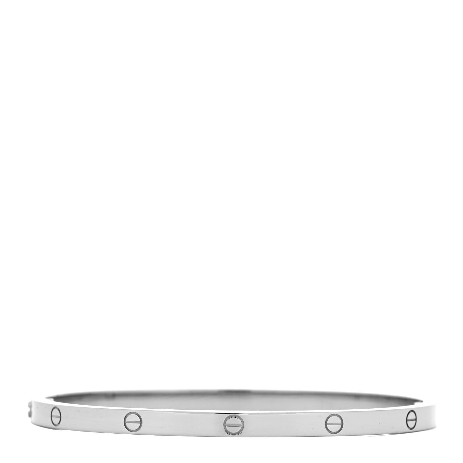 Cartier 18K White Gold Small LOVE Bracelet 17 3 of 6