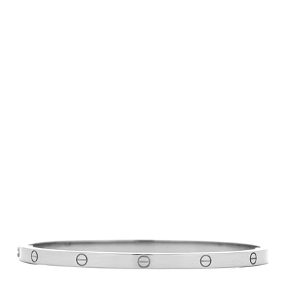 Cartier 18K White Gold Small LOVE Bracelet 17 3 of 6