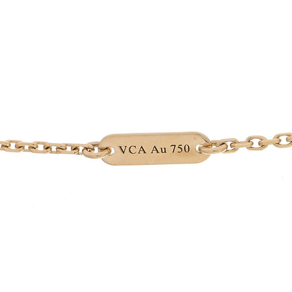 Van Cleef & Arpels 18K Yellow Gold Black Onyx Vintage Alhambra Pendant Necklace 5 of 6