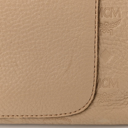 MCM Calfskin Ottomar Monogram Klara Medium Hobo Beige 13 of 15