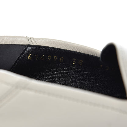 Gucci Lambskin Womens Brixton Horsebit Loafers 38 Mystic White 9 of 10