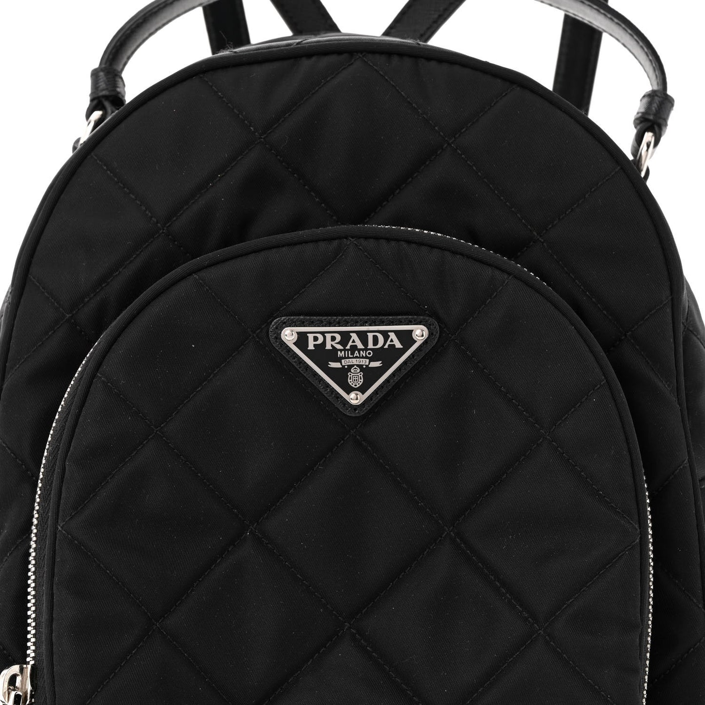 Nylon Tessuto Impuntu Quilted Backpack Black