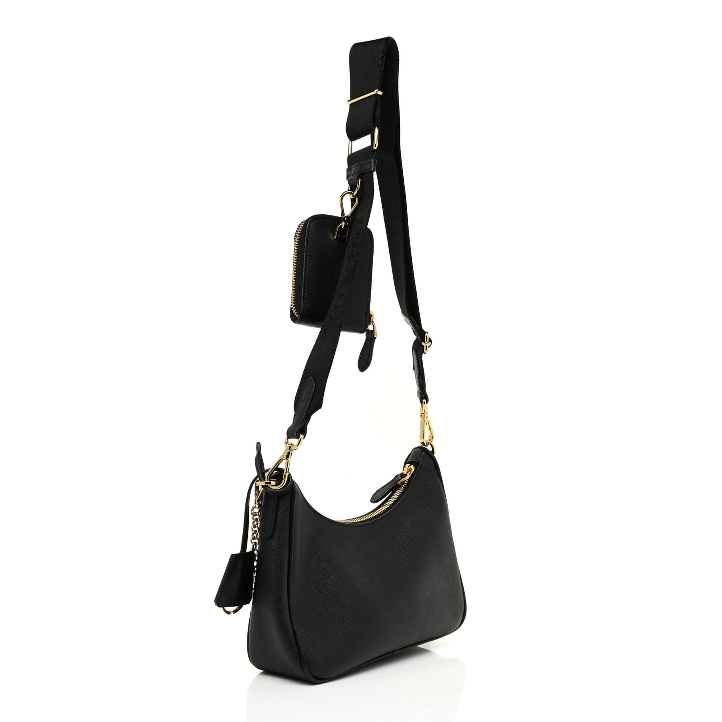 Saffiano Lux Re-Edition 2005 Shoulder Bag Black