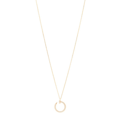 Cartier 18K Yellow Gold Diamond Juste Un Clou Paved Pendant Necklace 1 of 5