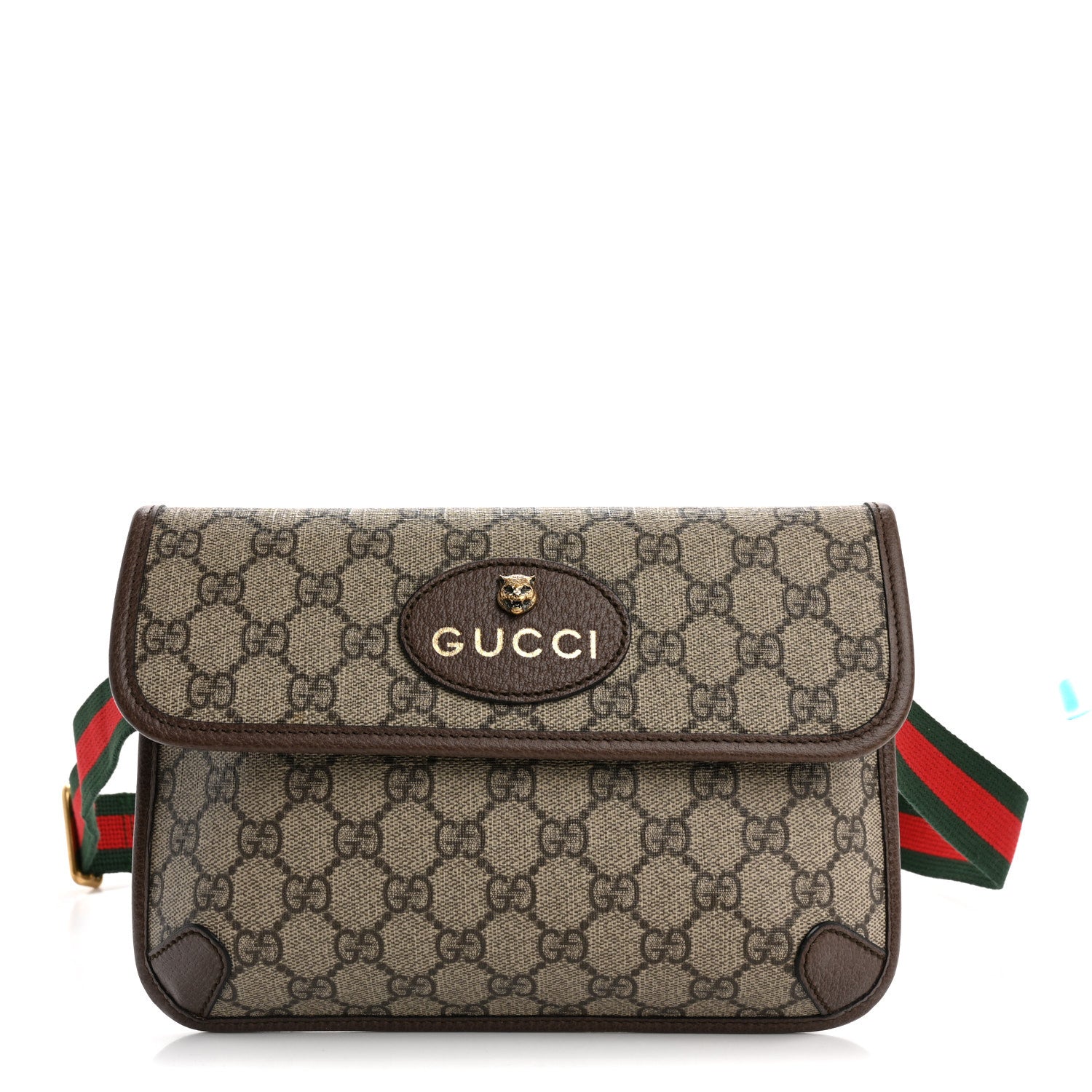 Gucci GG Supreme Monogram Neo Vintage Web Belt Bag Brown 1 of 11