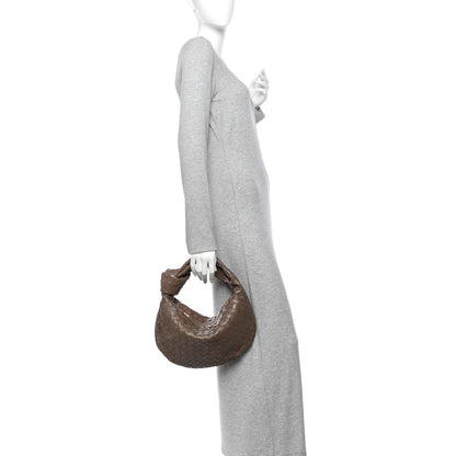 Bottega Veneta Nappa Intrecciato Teen Jodie Hobo Taupe Grey 2 of 11