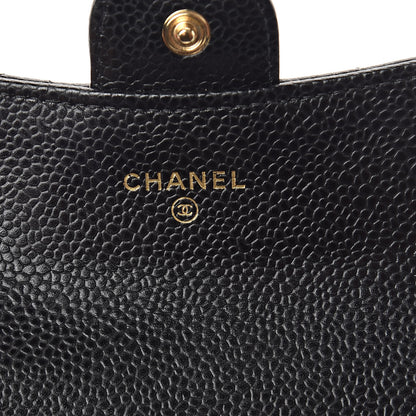 Chanel Caviar Quilted Flap Card Holder Wallet Black 6 of 10