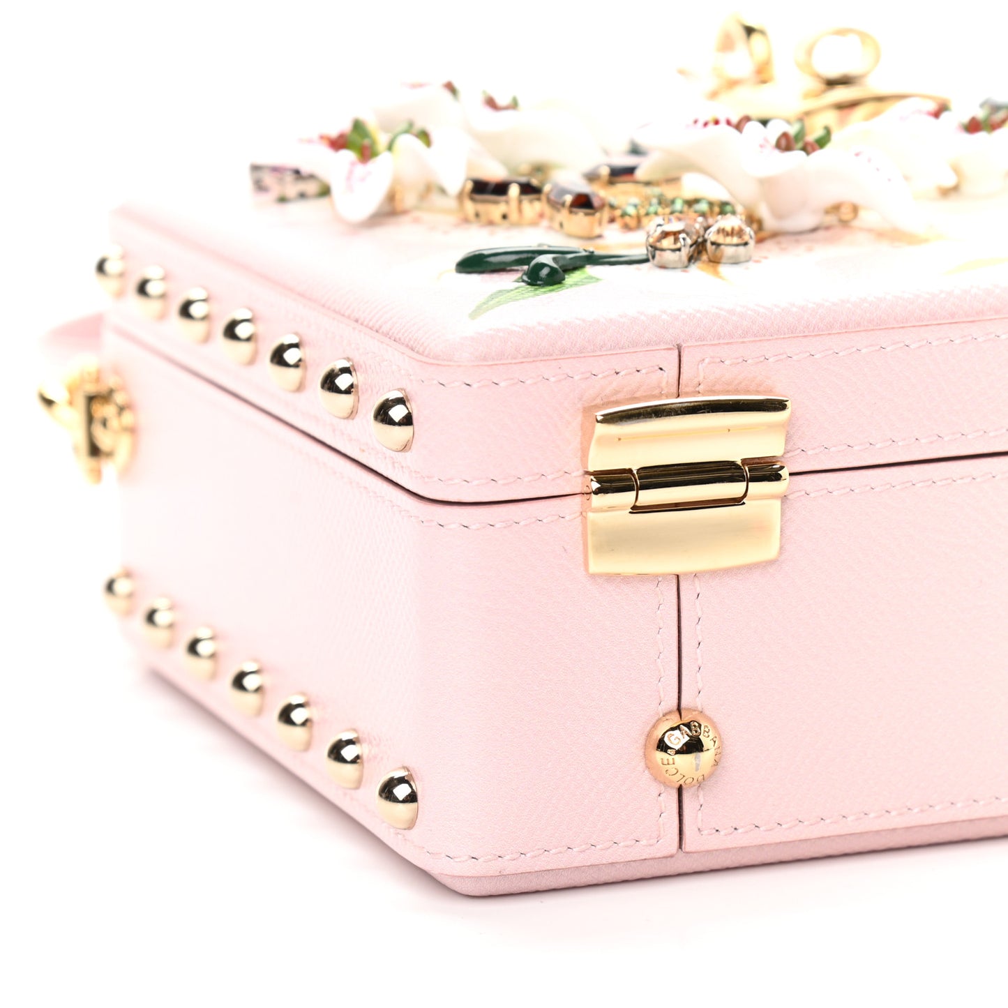 Dauphine Crystal Embellished Lily Box Bag Pink