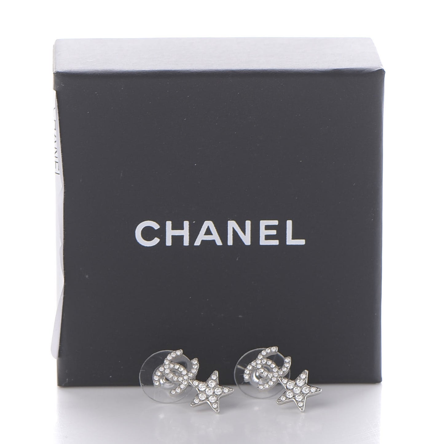 Crystal CC Star Earrings Silver