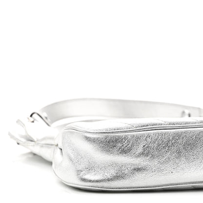 Gucci Sakai Be Green Calfskin Diagonal Stitched Small Blondie Tote Silver 8 of 9