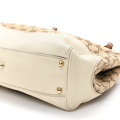 Gucci Monogram Small Diana Bamboo Top Handle Tote Off White 10 of 11