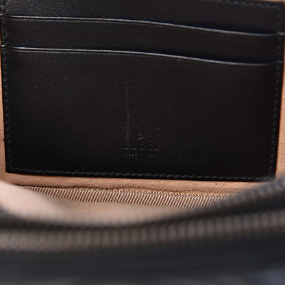 Gucci Calfskin Matelasse Mini GG Marmont Chain Crossbody Bag Black 8 of 15