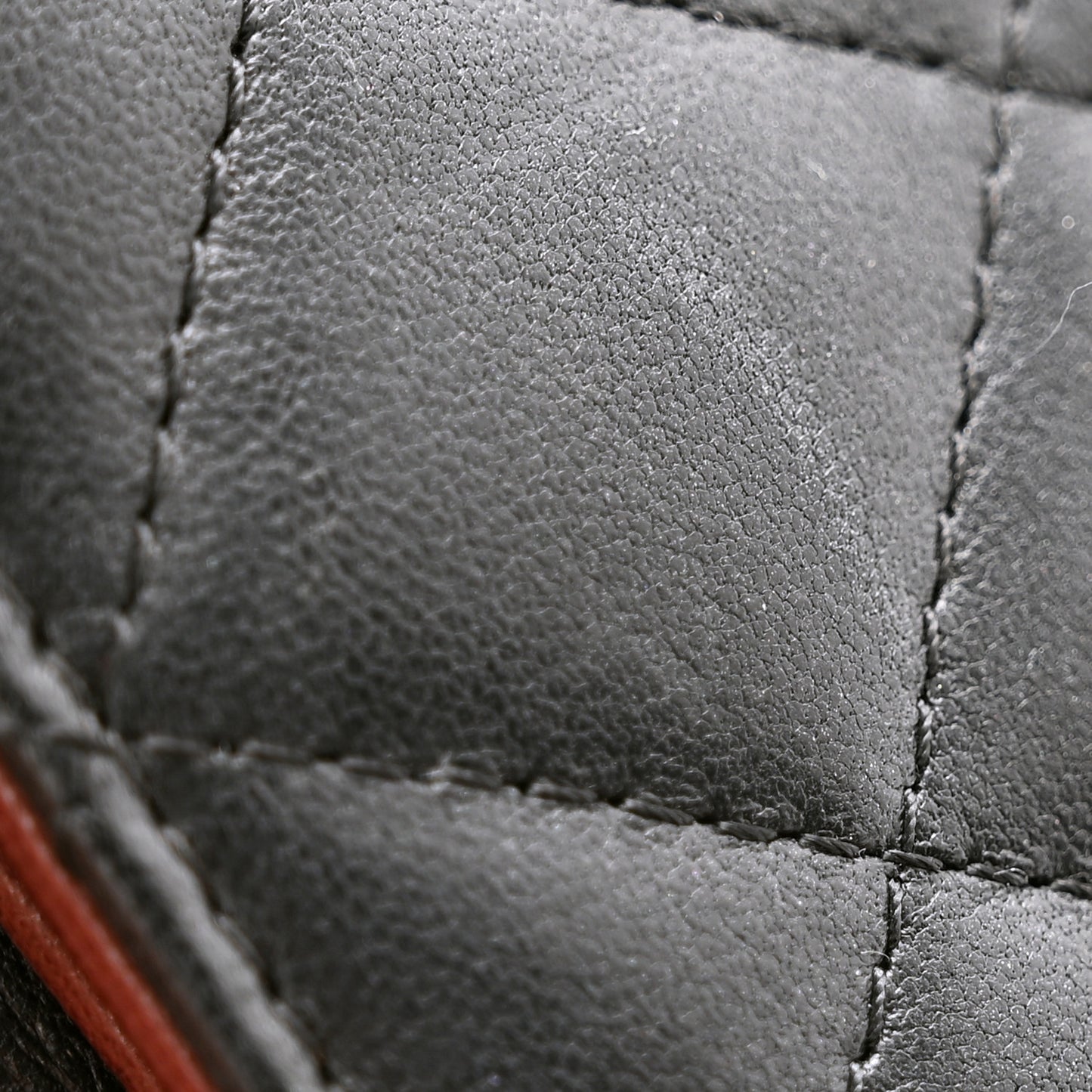 Lambskin Quilted Large Flap Wallet Black