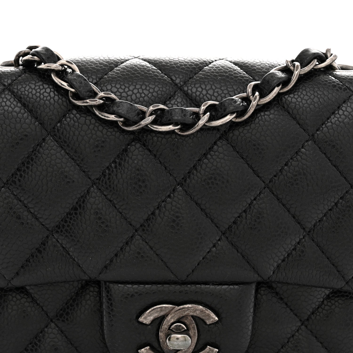 Chanel Caviar Quilted Mini Square Flap Black 8 of 10