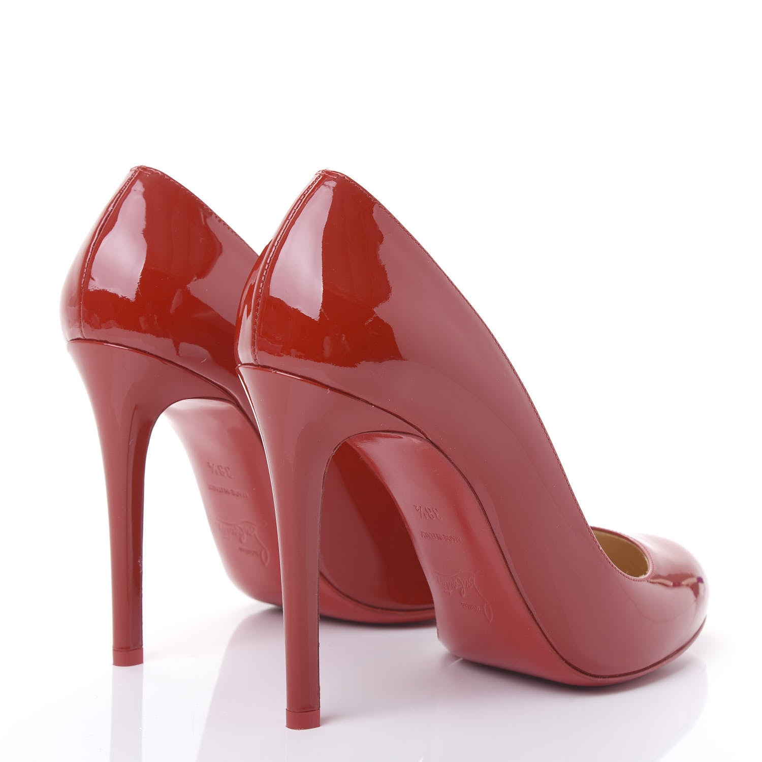 Christian Louboutin Patent Dorissima 100 Pumps 38.5 Carmine 4 of 7
