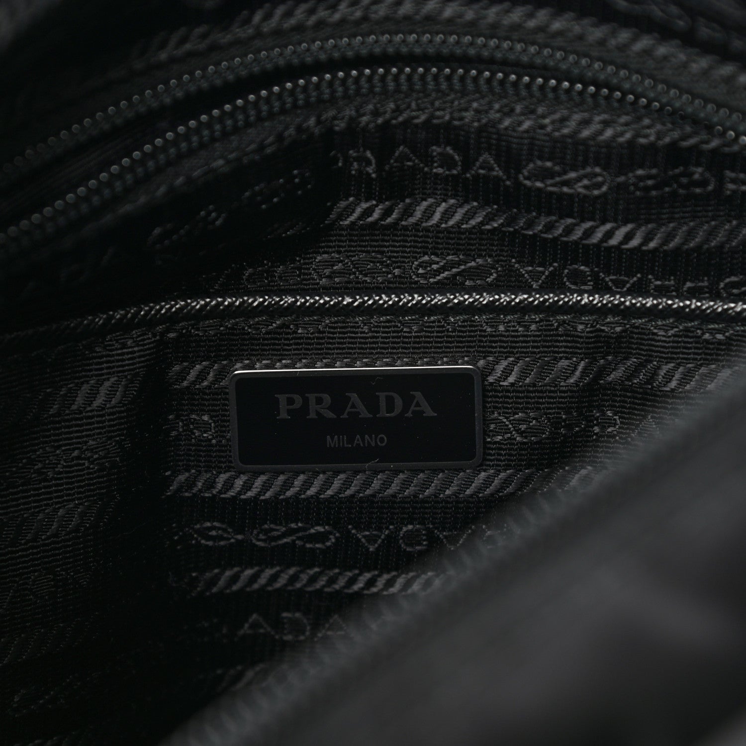 Prada Re-Nylon Vela Saffiano Pocket Single Buckle Messenger Shoulder Bag Black 6 of 11
