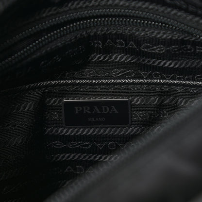 Prada Re-Nylon Vela Saffiano Pocket Single Buckle Messenger Shoulder Bag Black 6 of 11