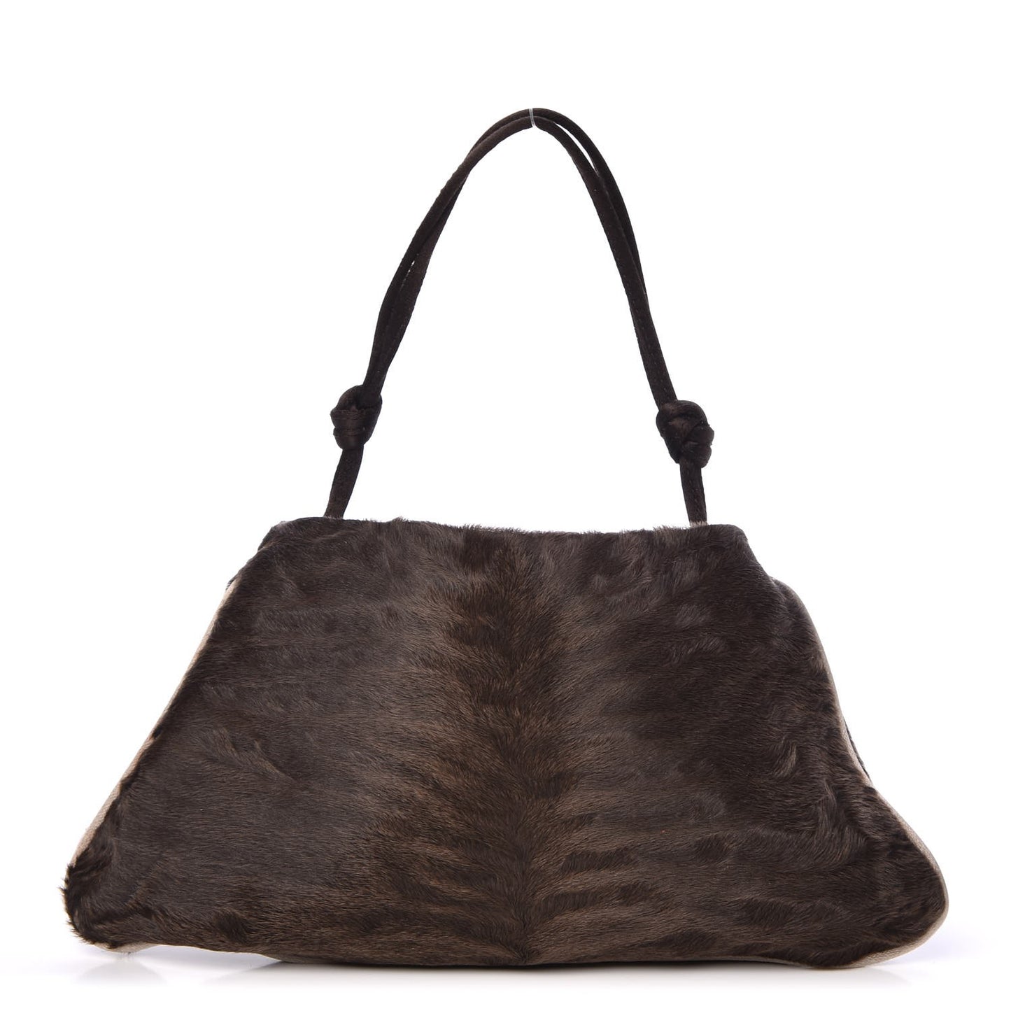 Calf Hair Clutch Brown
