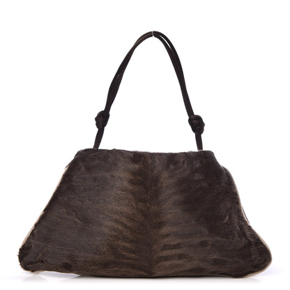 Prada Calf Hair Clutch Brown 1 of 9