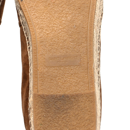Saint Laurent Suede Monogram Espadrilles 40 Brown 6 of 8
