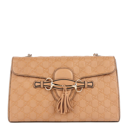 Gucci Guccissima Medium Emily Chain Shoulder Bag Camelia 1 of 8