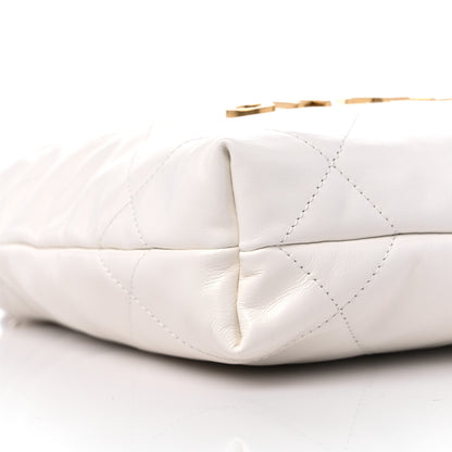 Chanel Shiny Calfskin Quilted Mini Chanel 22 White 8 of 9