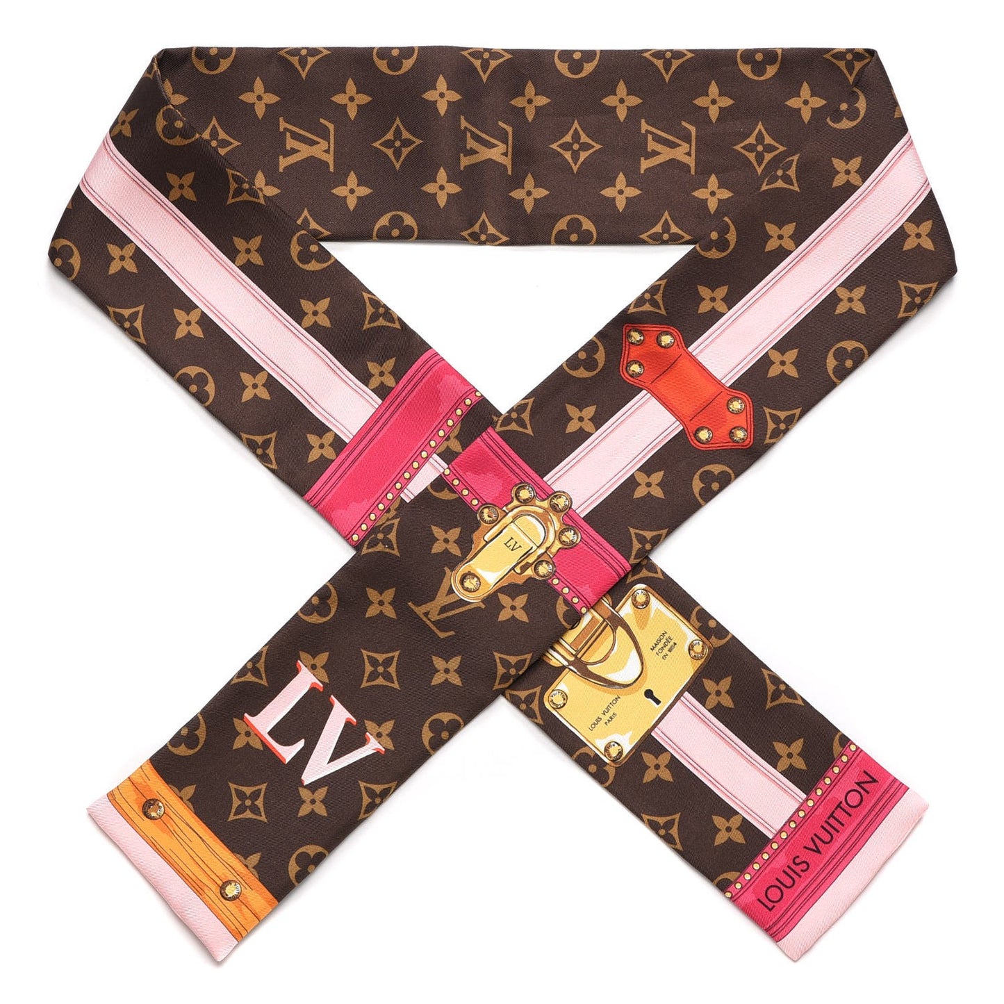 Silk Monogram Summer Trunks Bandeau Brown