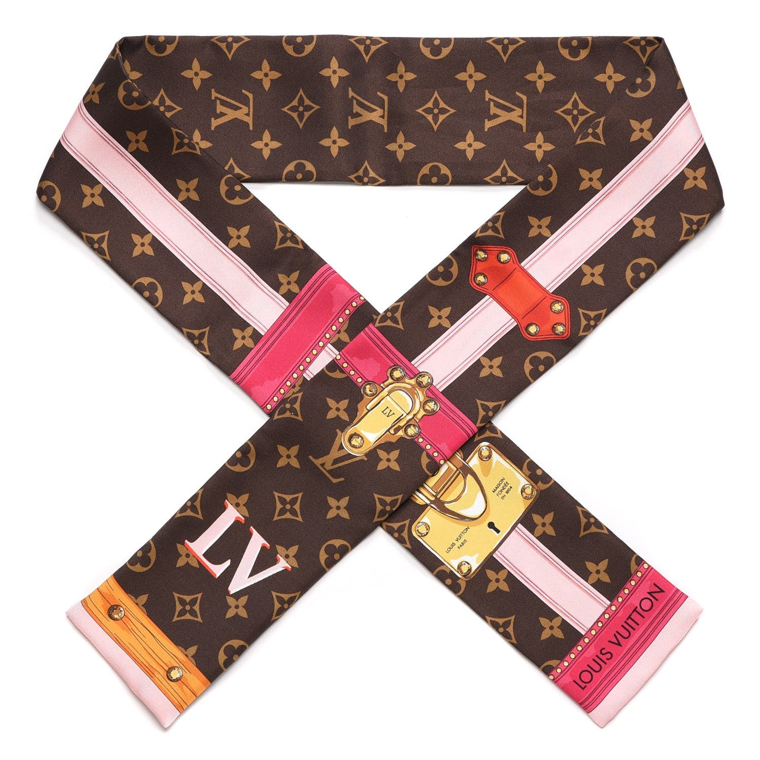 Louis Vuitton Silk Monogram Summer Trunks Bandeau Brown 1 of 4