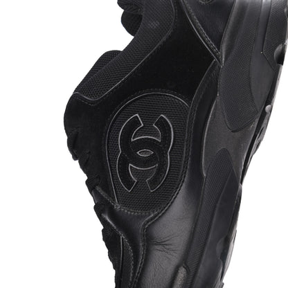 Chanel Toile Suede Calfskin CC Sneakers 39 Black 15 of 23
