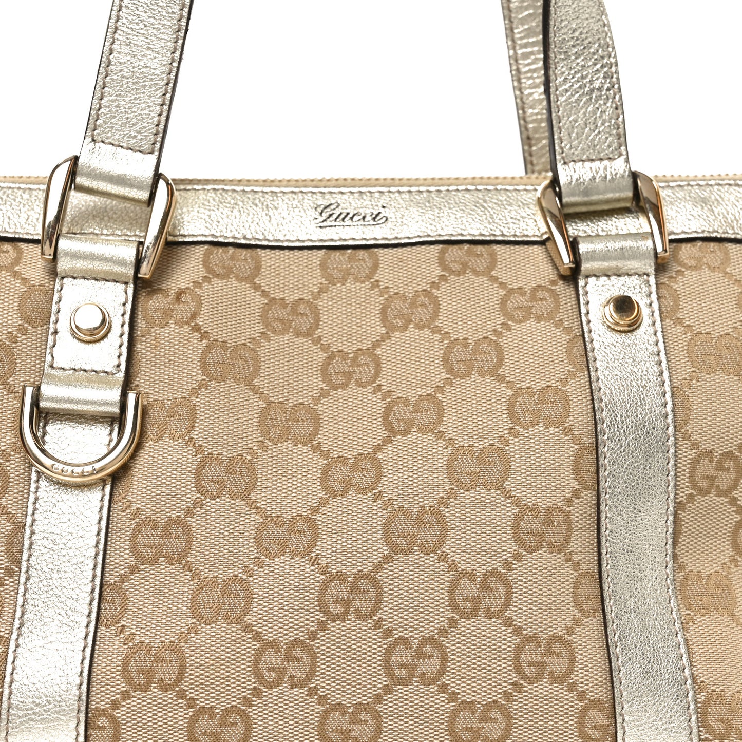 Monogram Small Abbey Tote  Gold