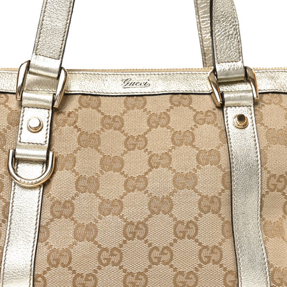 Gucci Monogram Small Abbey Tote  Gold 8 of 10