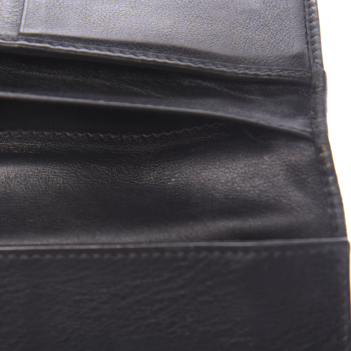 Guccissima Margaux Calfskin Icon Bar Continental Flap Wallet Black