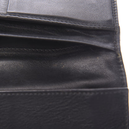 Gucci Guccissima Margaux Calfskin Icon Bar Continental Flap Wallet Black 11 of 15