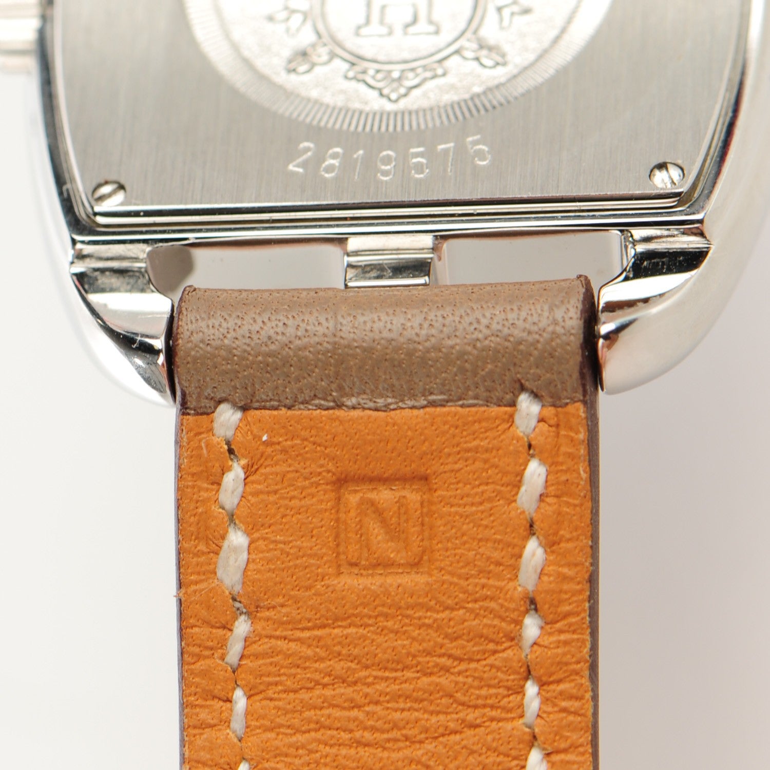 Hermes Stainless Steel Swift 26mm Cape Cod Tonneau Double Tour Quartz Watch Etoupe 5 of 7