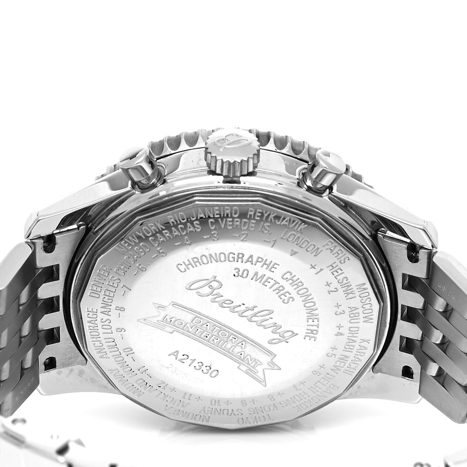 Breitling Stainless Steel 43mm Navitimer Montbrillant Chronograph Automatic Watch Brown A21330 4 of 4