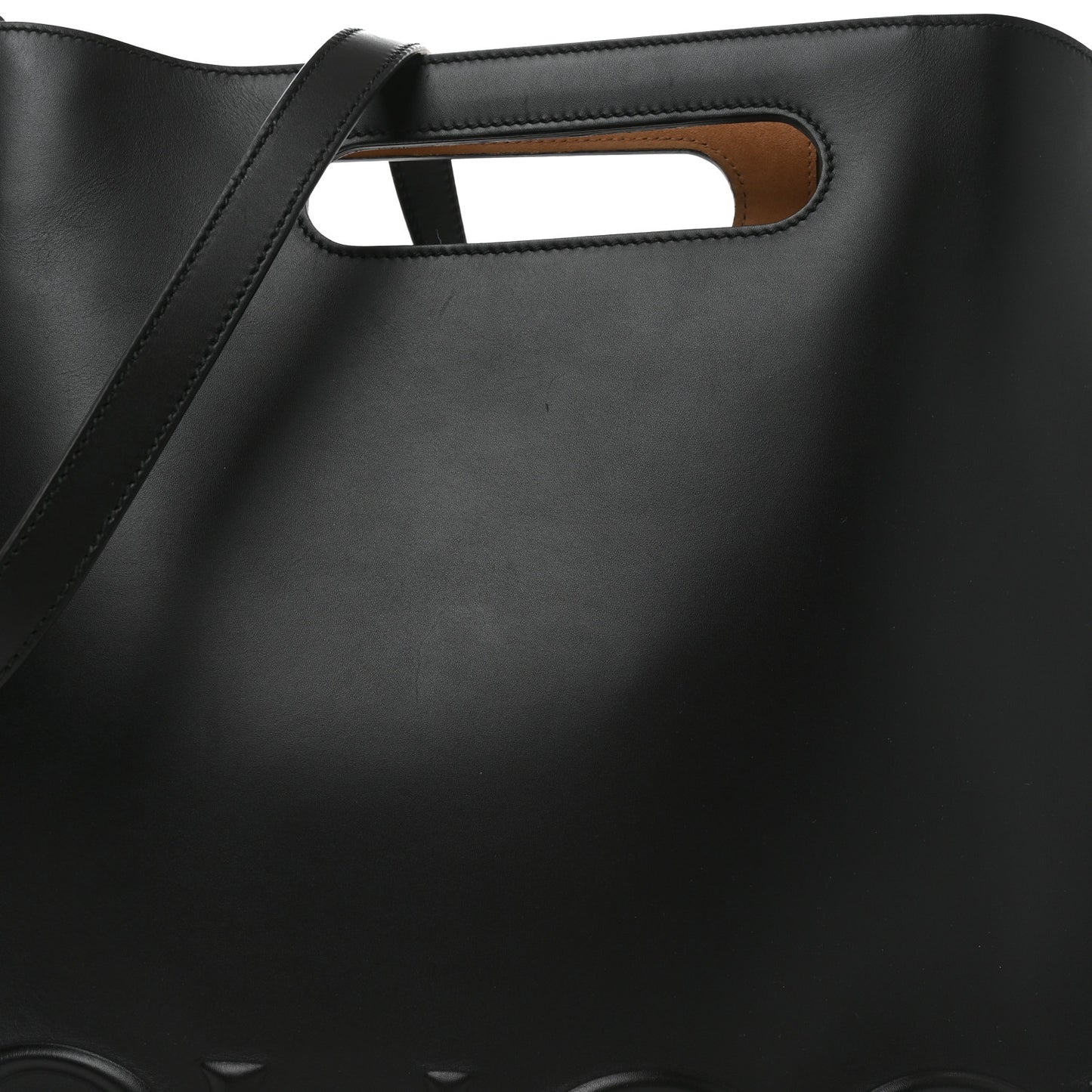 Calfskin Embossed Medium XL Tote Black