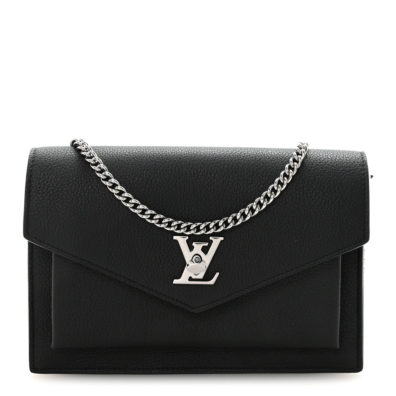 Louis Vuitton Soft Calfskin My Lockme Chain Pochette Black 1 of 9