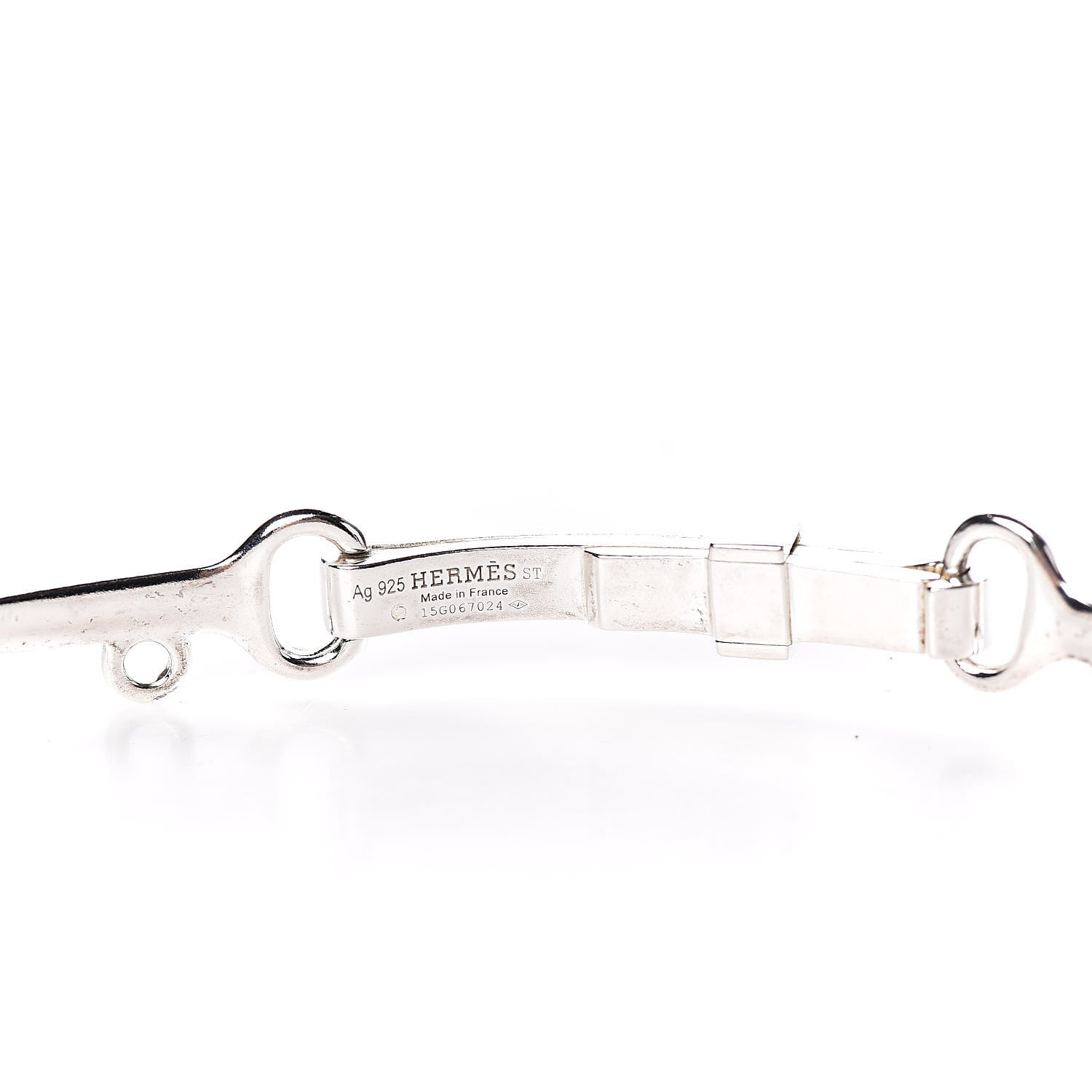 Hermes Sterling Silver Mors De Bride Bib Necklace 4 of 7
